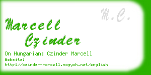 marcell czinder business card